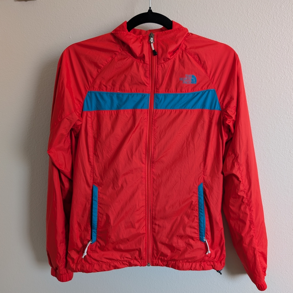 The North Face Red and Blue Windbreaker Jacket